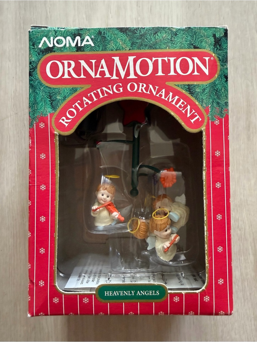Vintage NOMA ORNAMOTION Ornament 1989 Heavenly Angels New in Open Box